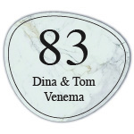 Naamborden Marmer look