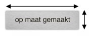 Aluminium naamplaatje op maat