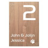 Naambord Bamboe 15 x 22,5 Model C