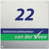 Bedrijfsnaambord AluPrint 40 x 40 cm