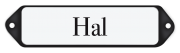 Deurbordje emaille Hal