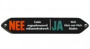 Emaille geen ongewenste reclame Ja Nee sticker