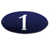 Emaille huisnummerbord ovaal 10 x 5 cm | 20 x 10 cm