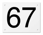 Kunststof huisnummerbord 15 x 15 cm