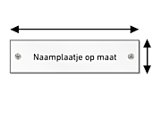 Kunststof naamplaatje op maat wit