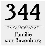 Naambord aluminium wit 15 x 15 cm