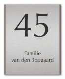 Naambord aluminium gebogen 12 x 15 cm