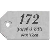 Naambord Beton label 35 x 20 cm