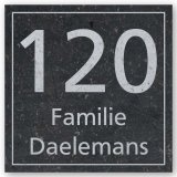 Naambord Belgisch blauwsteen 17,5 x 17,5 cm