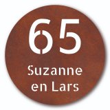 Cortenstaal naambord rond 20 cm