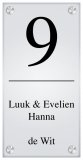 Naambord plexiglas edge 15 x 30 cm