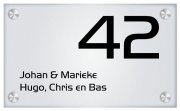 Naambord plexiglas edge 25 x 15 cm