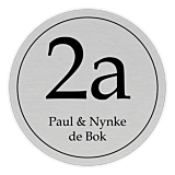 Naambord rond aluminum rvs-look 20 cm