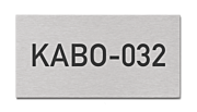 rvs naamplaatje 2 x 1 centimeter