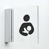 Pictogram Kolfruimte van plexiglas met haakse wandhouder