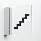 Pictogram Trap van plexiglas met haakse wandhouder, luxe design voor binnengebruik