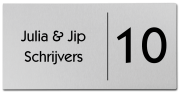 RVS naambord 30 x 15 cm blind