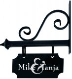 Uithangbord ambachtelijk zwart 30 x 25 cm