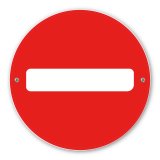 Verbodsbord Geen toegang 15 cm rond