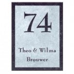 Naambord natuursteen staand 15 x 20 cm model C