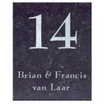 Naambord natuursteen staand 20 x 25 cm