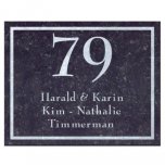 Naambord natuursteen liggen 25 x 20 cm