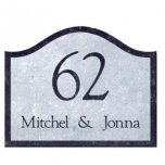 Natuursteen naambord golf 24 x 19 cm