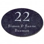 Naambord natuursteen ovaal 28 x 19 cm