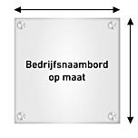 Bedrijfsnaambord axcrylaat op maat gemaakt