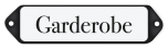 Deurbordje emaille Garderobe
