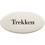Deurbordje emaille Trekken