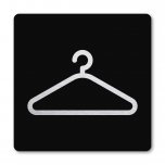 Pictogram Garderobe zwart 10 x 10 cm