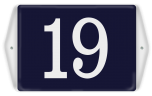 Huisnummer emaille oormodel 16 x 12 cm
