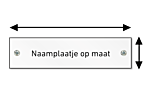 Kunststof naamplaatje op maat wit