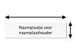 Kunststof naamplaatje voor naamplaathouder gegraveerd wit 