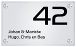 Naambord plexiglas edge 25 x 15 cm