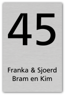 Naambordje voordeur rvs look 10 x 15 cm model b