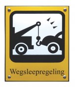 Verbodsbord Wegsleepregeling
