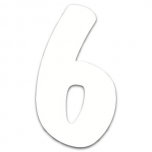 Perspex huisnummer wit