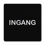 Pictogram Ingang zwart 10 x 10 cm 