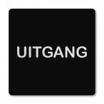 Pictogram Uitgang zwart 10 x 10 cm 