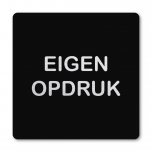 Pictogram eigen opdruk zwart vierkant 10 x 10 cm