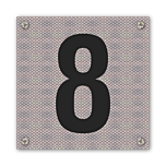 Reflecterend huisnummerbord 12 x 12 cm