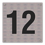 Reflecterend huisnummerbord 15 x 15 cm zichtbaar in het donker