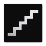 Pictogram Trap zwart 10 x 10 cm