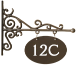 Uithangbord gietijzer ovaal 31 x 26 cm