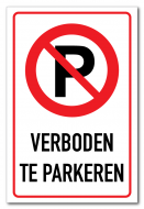 Bord Verboden te parkeren