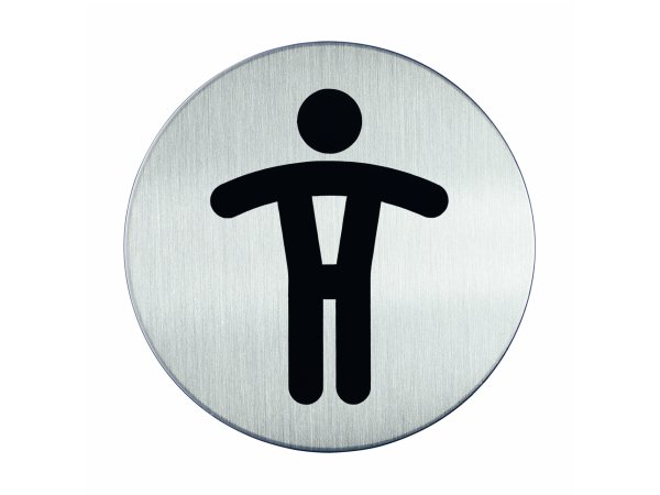 RVS pictogram WC heren