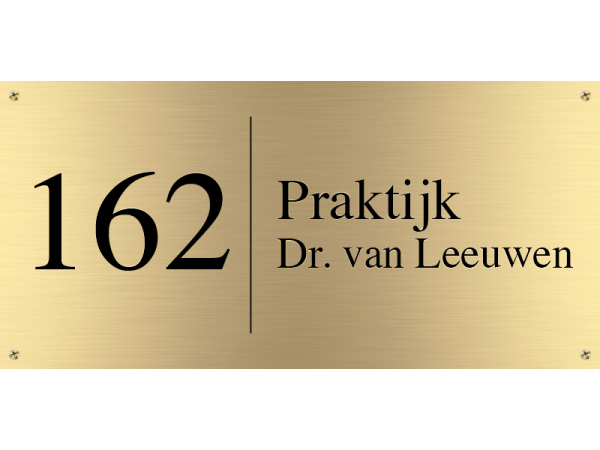 Bedrijfsnaambord Messing