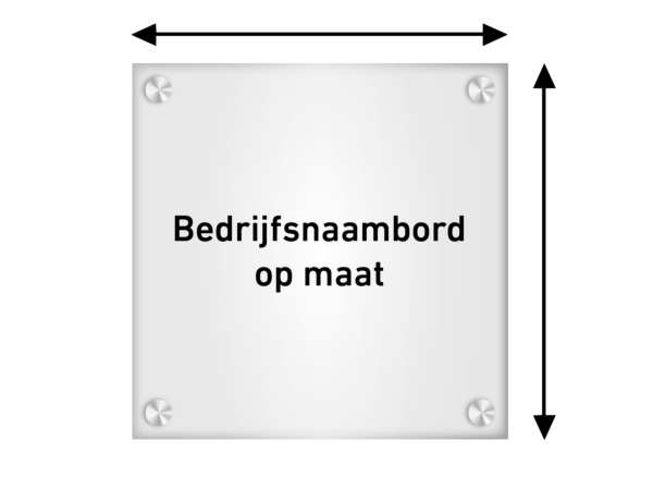 Bedrijfsnaambord Acrylaat op maat
